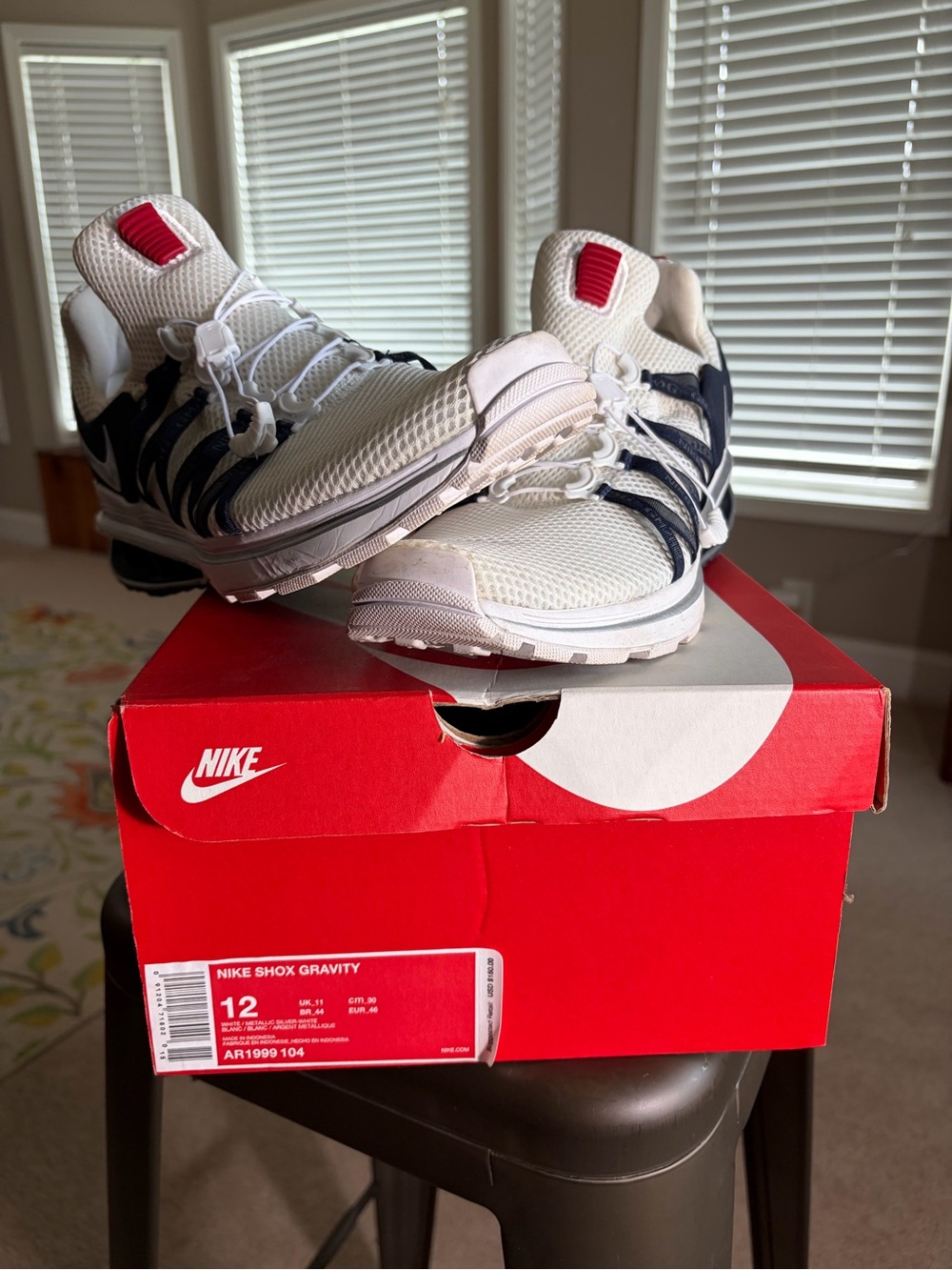 Nike Shox Gravity “White Metallic Silver” with Sneakers…team USA colorway